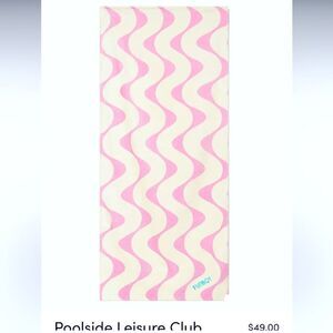 Funboy Poolside Leisure club retro pattern beach towel NWT